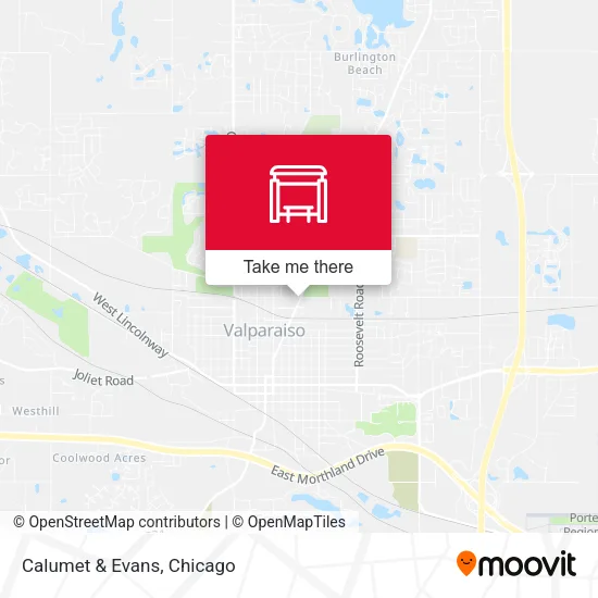 Calumet & Evans map