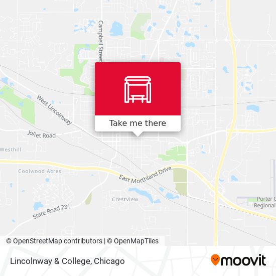 Lincolnway & College map