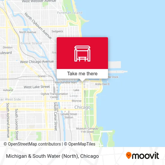 Michigan & South Water (North) map