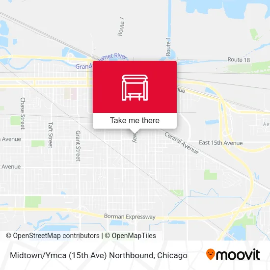 Midtown / Ymca (15th Ave) Northbound map