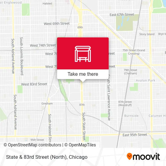State & 83rd Street (North) map
