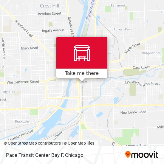 Pace Transit Center Bay F map