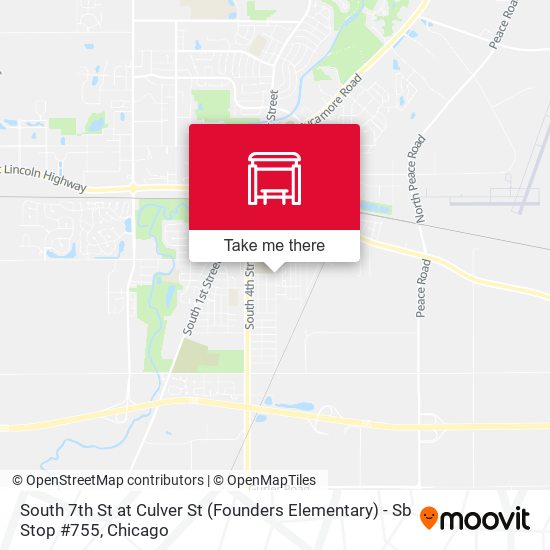 Mapa de South 7th St at Culver St (Founders Elementary) - Sb Stop #755