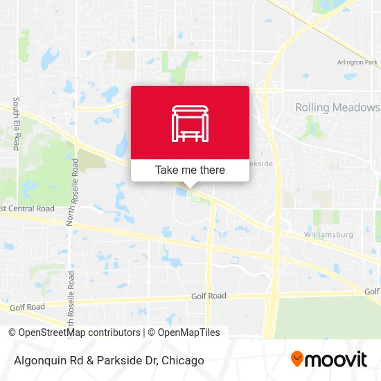 Algonquin Rd & Parkside Dr map