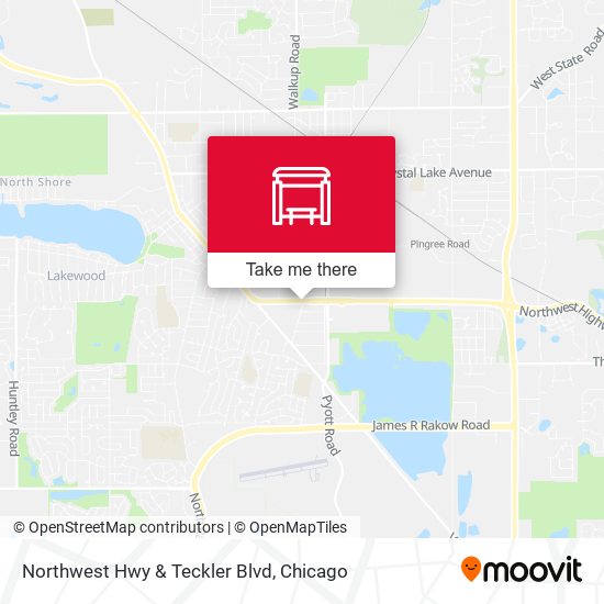 Northwest Hwy & Teckler Blvd map