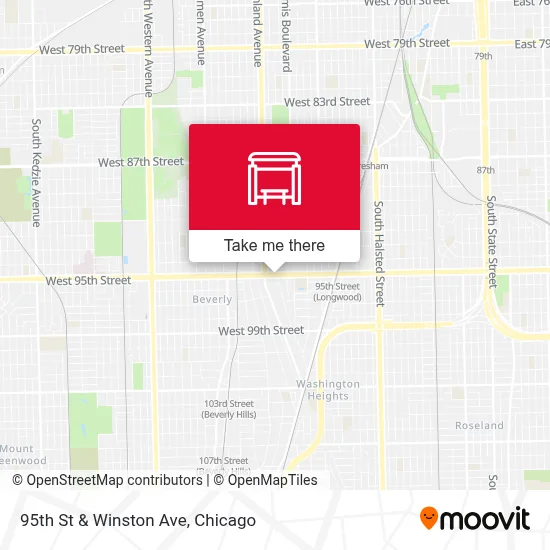 95th St & Winston Ave map