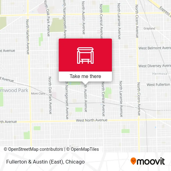 Fullerton & Austin (East) map