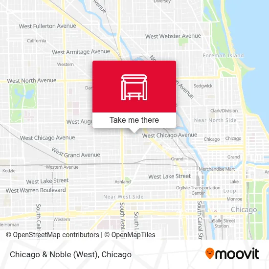 Chicago & Noble (West) map