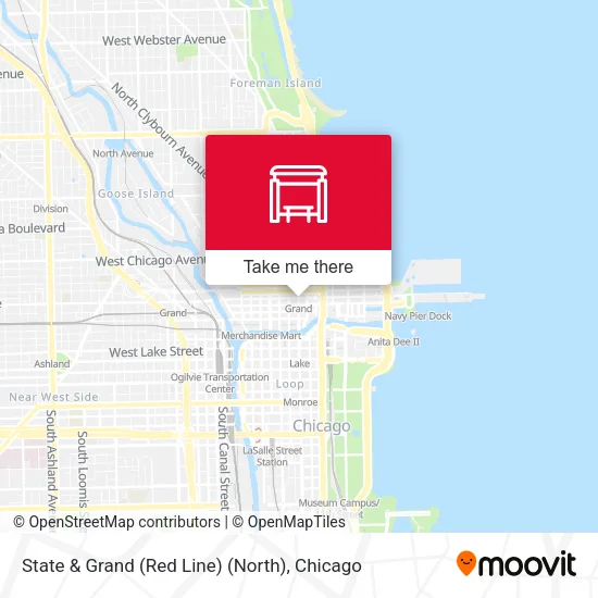 State & Grand (Red Line) (North) map