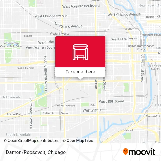 Damen/Roosevelt map