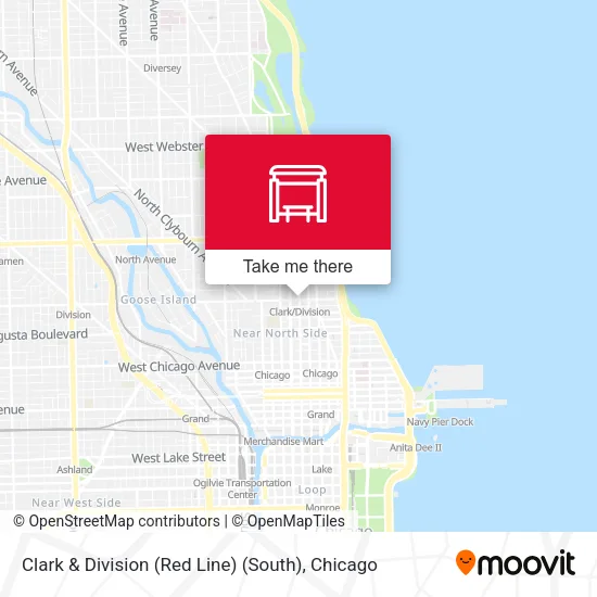 Clark & Division (Red Line) (South) map