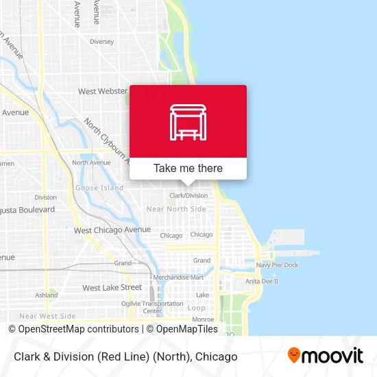 Clark & Division (Red Line) (North) map