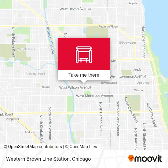 Western Brown Line Station map
