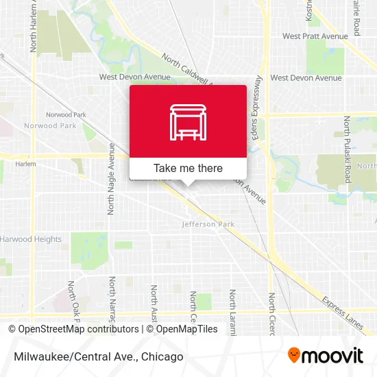Milwaukee/Central Ave. map
