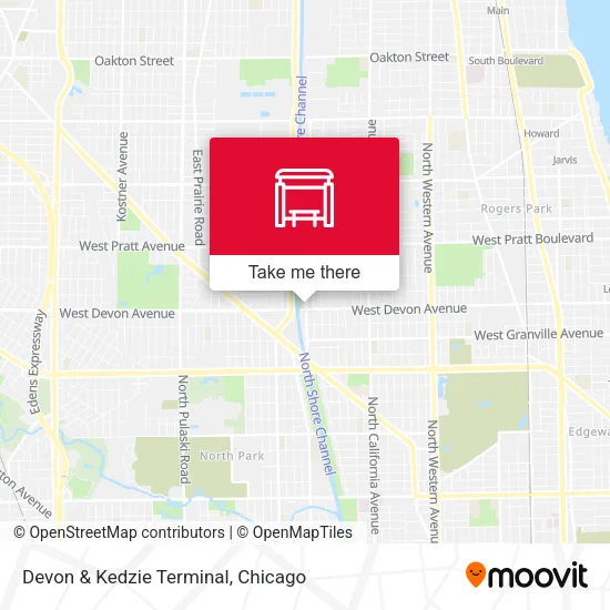 Devon & Kedzie Terminal map