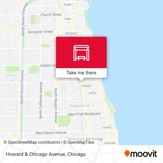 Howard & Chicago Avenue map