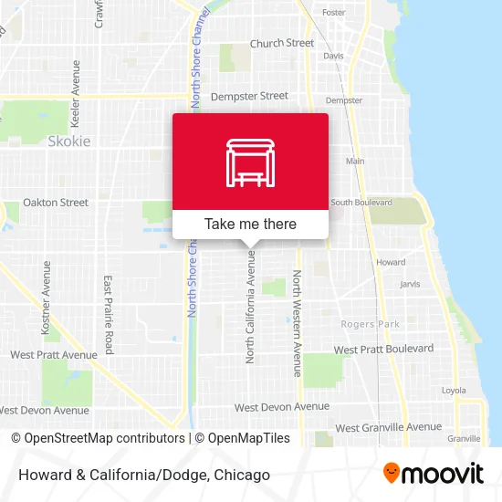 Howard & California/Dodge map