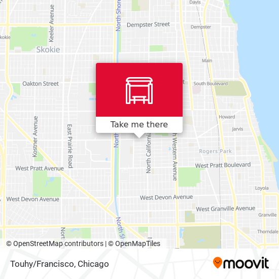 Touhy/Francisco map