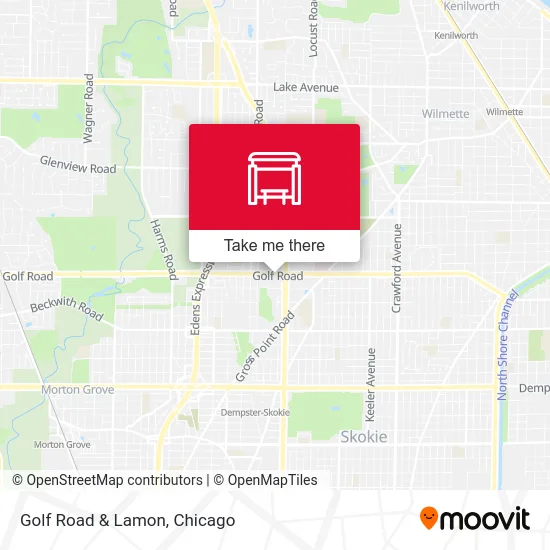 Golf Road & Lamon map