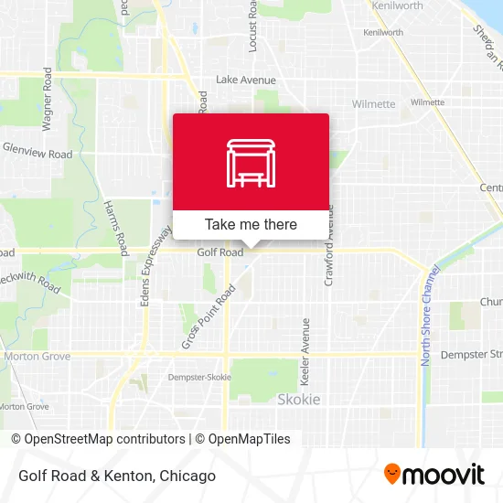 Golf Road & Kenton map