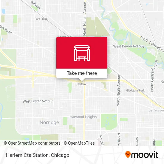 Harlem Cta Station map