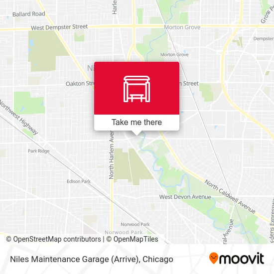 Niles Maintenance Garage (Arrive) map