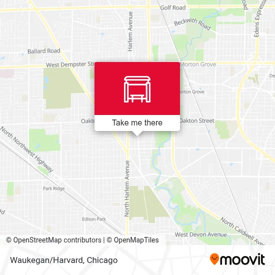 Waukegan/Harvard map