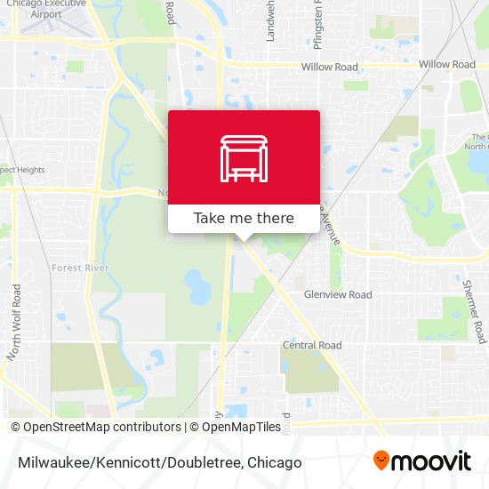 Milwaukee/Kennicott/Doubletree map