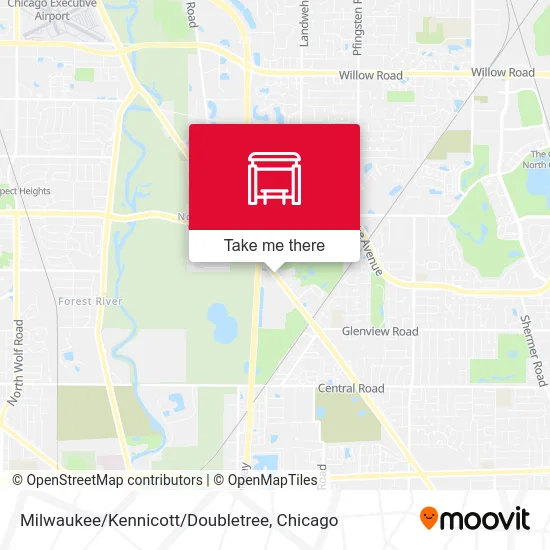 Milwaukee/Kennicott/Doubletree map