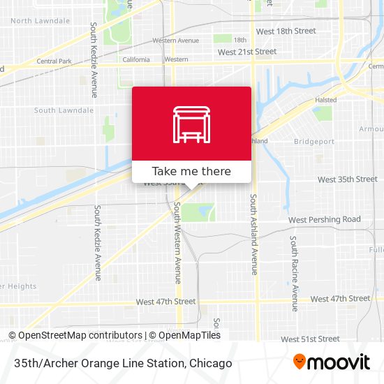 35th / Archer Orange Line Station map