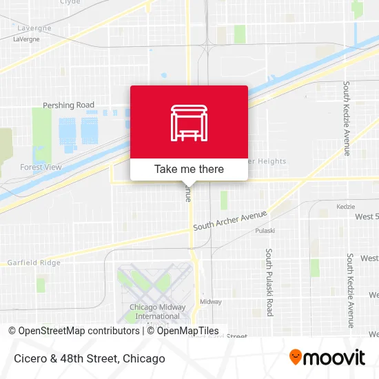 Cicero & 48th Street map