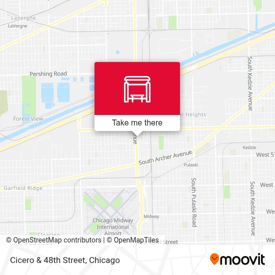 Cicero & 48th Street map