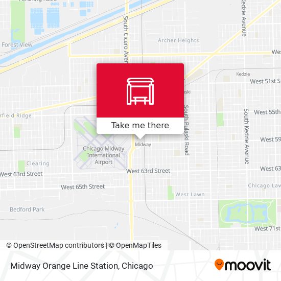 Midway Orange Line Station map