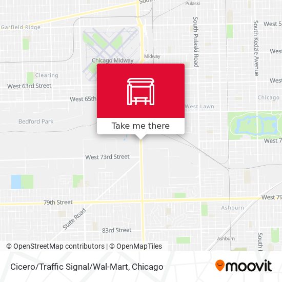 Mapa de Cicero/Traffic Signal/Wal-Mart