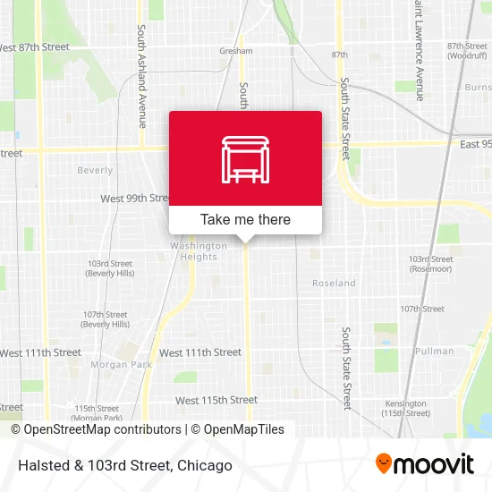 Halsted & 103rd Street map