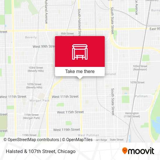 Halsted & 107th Street map
