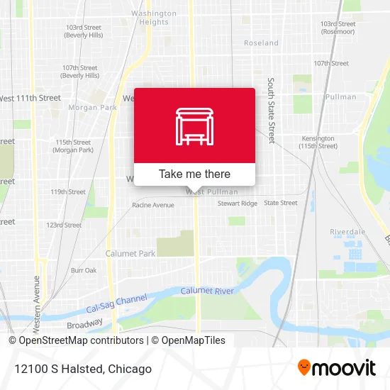 Mapa de 12100 S Halsted