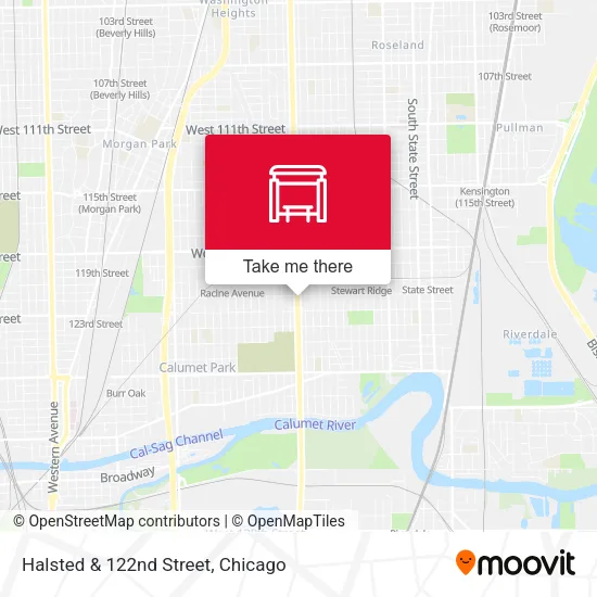 Halsted & 122nd Street map