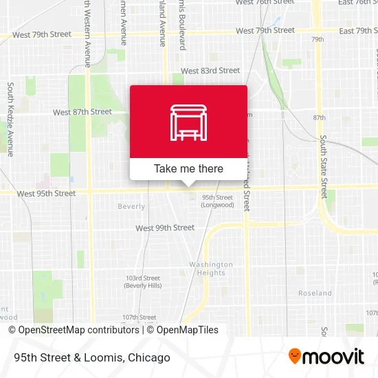 95th Street & Loomis map
