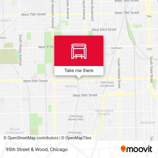 95th Street & Wood map