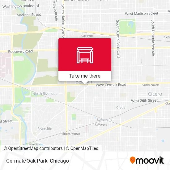 Cermak/Oak Park map