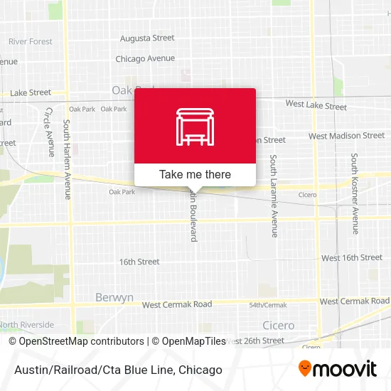 Austin/Railroad/Cta Blue Line map