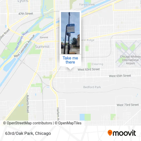 63rd/Oak Park map