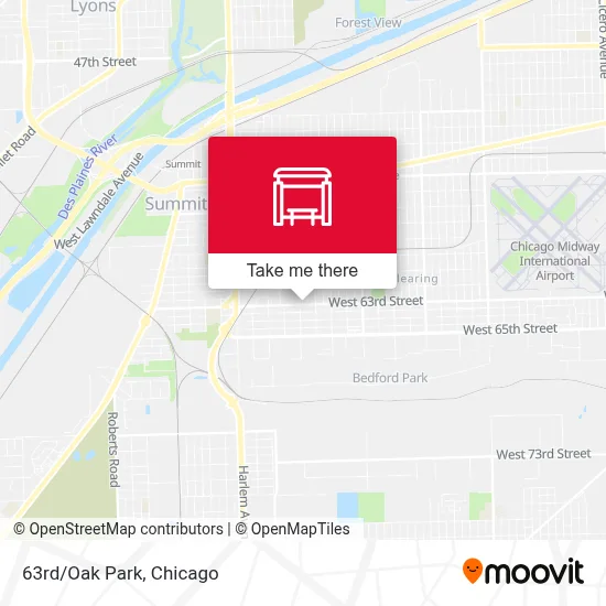 63rd/Oak Park map