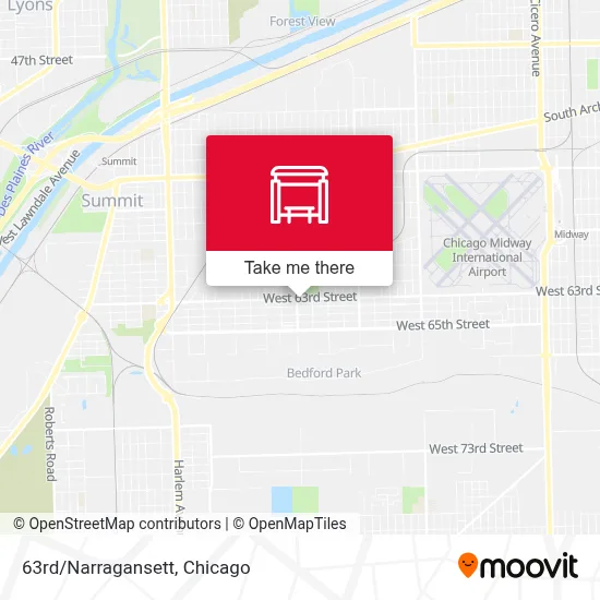 63rd/Narragansett map