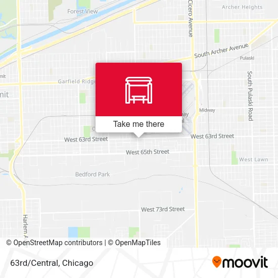 63rd/Central map