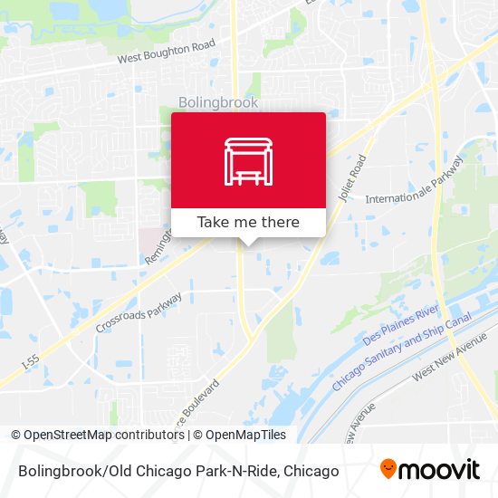 Mapa de Bolingbrook / Old Chicago Park-N-Ride