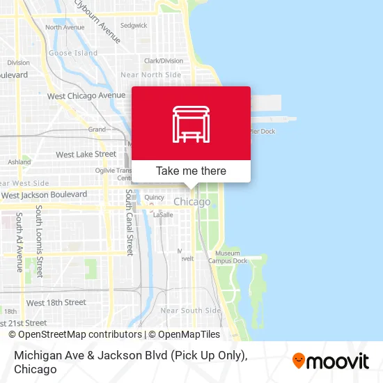Mapa de Michigan Ave & Jackson Blvd (Pick Up Only)