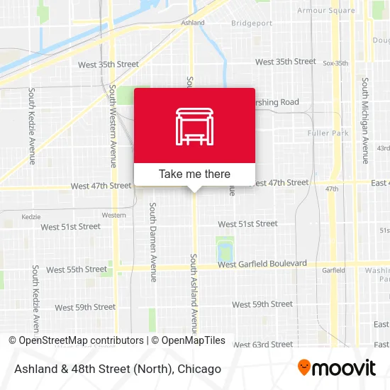 Ashland & 48th Street (North) map