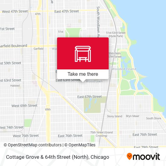 Cottage Grove & 64th Street (North) map